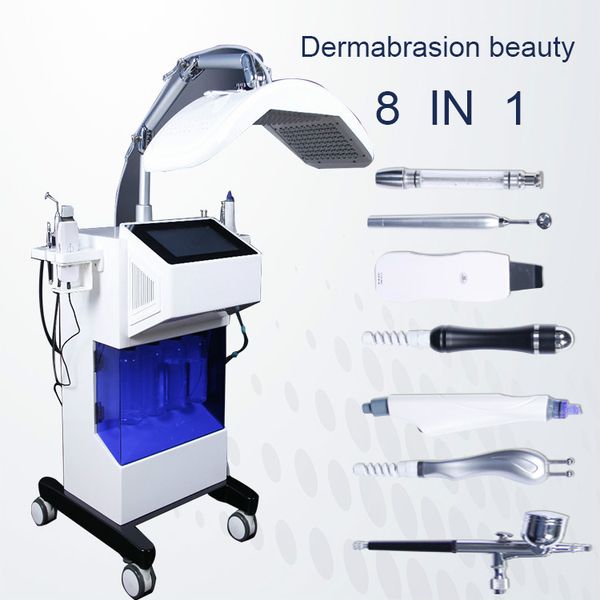 

8 in 1 microdermabrasion hydra facial machine rf skin rejuvenaiton hydro dermabrasion bio-lifting wrinkle removal hydrafacial spa machine