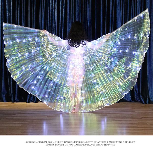 Bambini LED Ali di Farfalla Costumi di Danza del Ventre Abbigliamento Performance Incandescente Abbigliamento da Ballo sul Palcoscenico Costume da Ballo roupa feminina