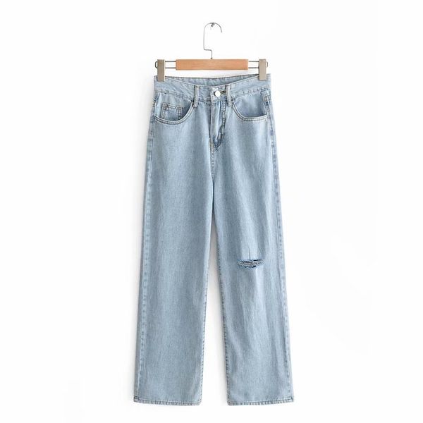 

juliet 53-9100 european and american fashion ripped jeans, Blue