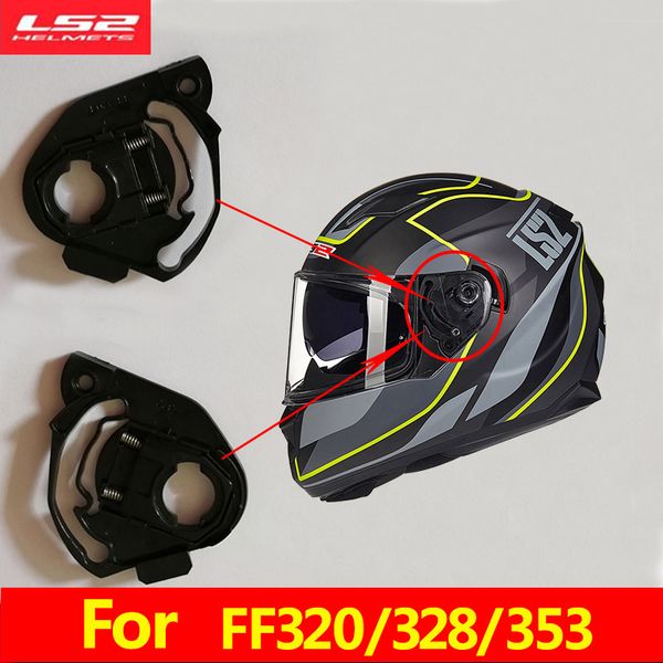 

original a pair for ls2 ff353 full face motorcycle helmet lens base suitable for ls2 ff320/328 helmet black visor lock bracket