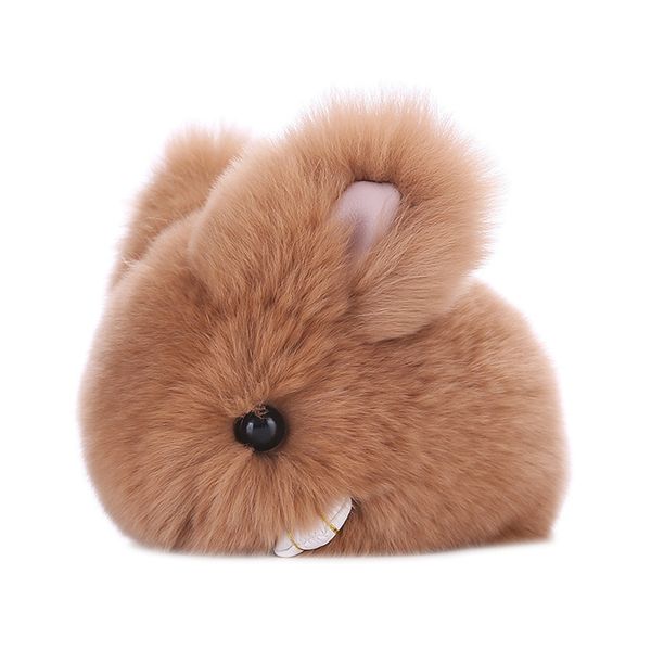 

cute furry keychain bag handbag key ring car jewelry, Silver