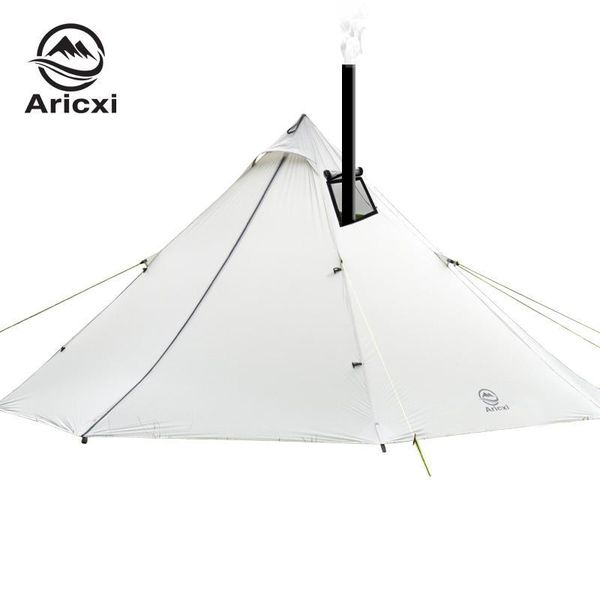 

3-4 person ultralight открытого кемпинга teepee 20d silnylon pyramid палатка большой бесштоковая палатка альпинизм туризм палатка
