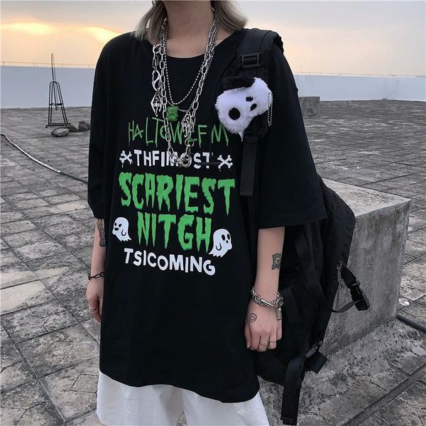 

nicemix harajuku tshirt men women t shirt ropa de mujer women 2020 letter printing high street hip hop mujer camisetas new, White;black