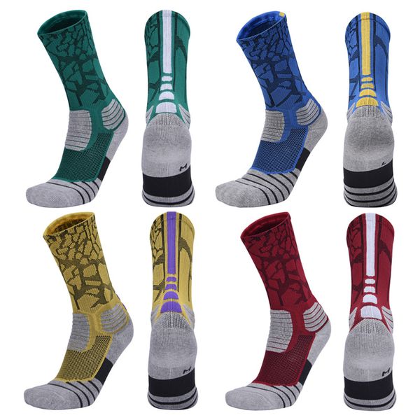 

professional basketball socks boxing elite thickening sports socks non-slip durable skateboard deodorant sweat-absorbent towel bottom socks, Black