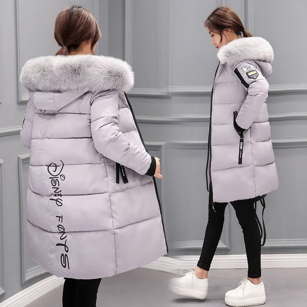 

2018 winter duck down jacket women long coat parkas thickening female warm clothes fur collar high quality, Tan;black
