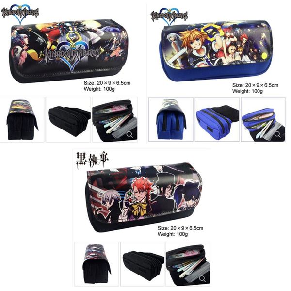 

anime kingdom hearts pencil case boys girls coin bag students stationery bag girls cosmetic new chi-dou-ren pencil case
