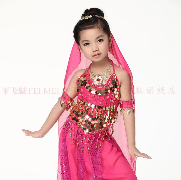 

child dance accessories gold coins veil child belly dance hair accessory 0.93*0.46m scarf, Black;red
