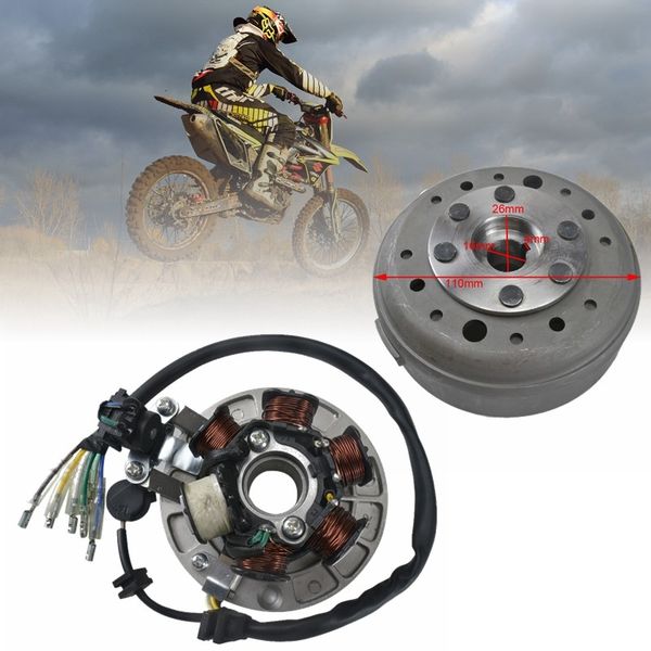 

tdpro 6 coil ignition magneto stator flywheel for lifan motorcycle dirt pit bike 110cc 125cc 140cc 150cc engine ssr sdg pit bike