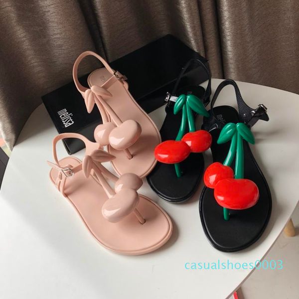 

горячая распродажа-2019 новые сандалии melissa женская обувь удобные плоские сандалии melissa jelly shoes женские сандалии high c03, Black