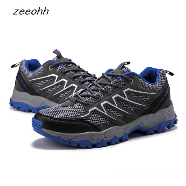 

2019 men's boots breathable waterproof hiking shoes outdoor walking shoes men's classic fashion hiking high quality, Black