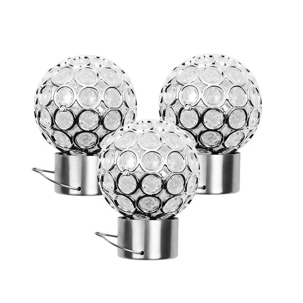 

solar powered hanging led light outdoor garden decorative sparkling crystals gazing ball landscape holiday solar lamp