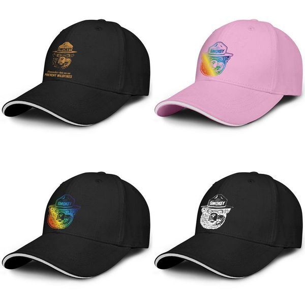 

smokey bear white fashion baseball sandwich hat baseball team truck driver cap gay pride rainbower bear, Blue;gray