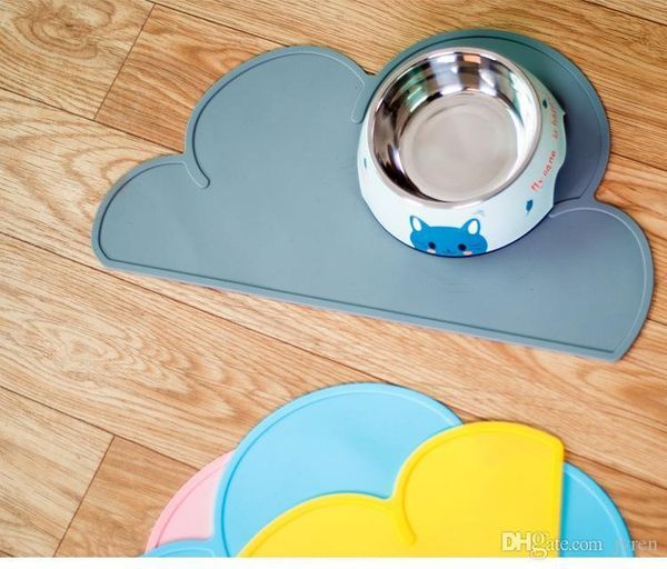 

силиконовые облако pet feeding mat водонепроницаемый собак корм ​​для кошек pad коврики собаки кошки feeder dish placemat домашние животные