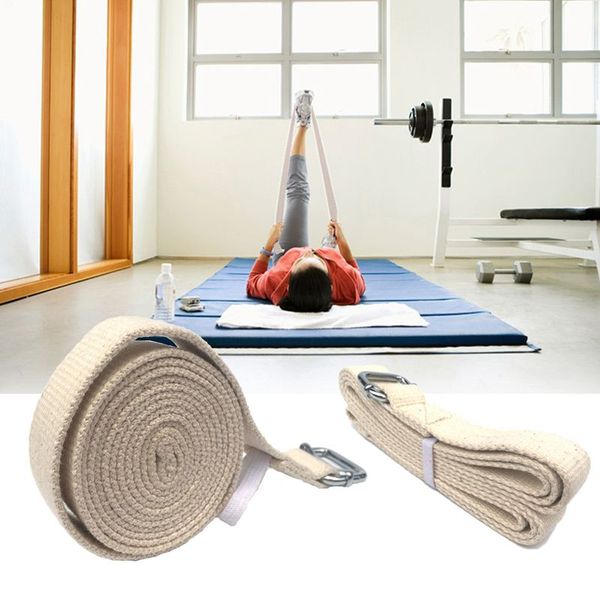 

300cm pure cotton pilates women yoga stretch strap yoga stretch belt opening shoulder chest adjustable fitness exercise gym rope