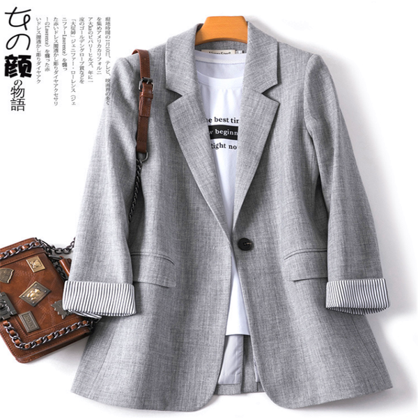 

women's suits & blazers thin web celebrity blazer for women spring/summer 2021 loose casual spring/autumn small suit, White;black