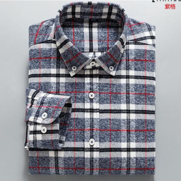 

2018 men long sleeve plaid printed casual shirts,turn-down collar siim fit cotton soft breathable single breasted shirts camisa, White;black