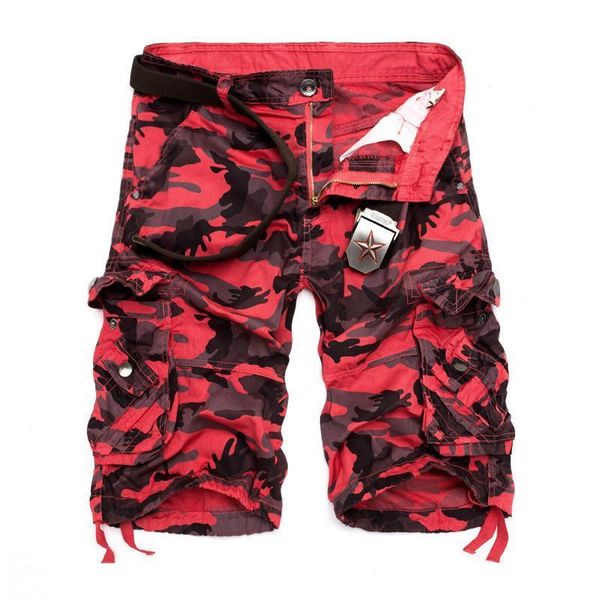 

us size 2019 new camouflage loose men cool summer military camo short pants homme cargo shorts c19041303, Black