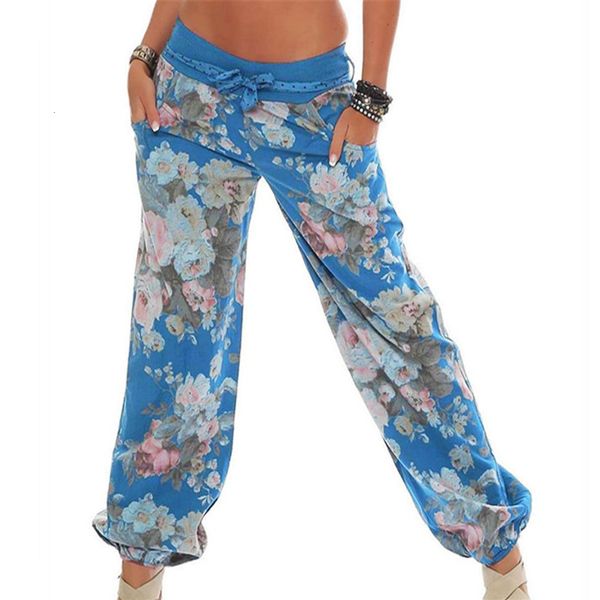 

womens leggings casual pants womens ladies floral trousers long pants baggy leggings plus size new arrival fasion summer female plus size, Black;white