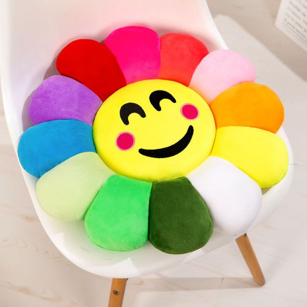 

new 40cm murakami takashi sunflower plush cushion toy sofa doll cushion colorful sunflower diameter home textiles decorative pillow