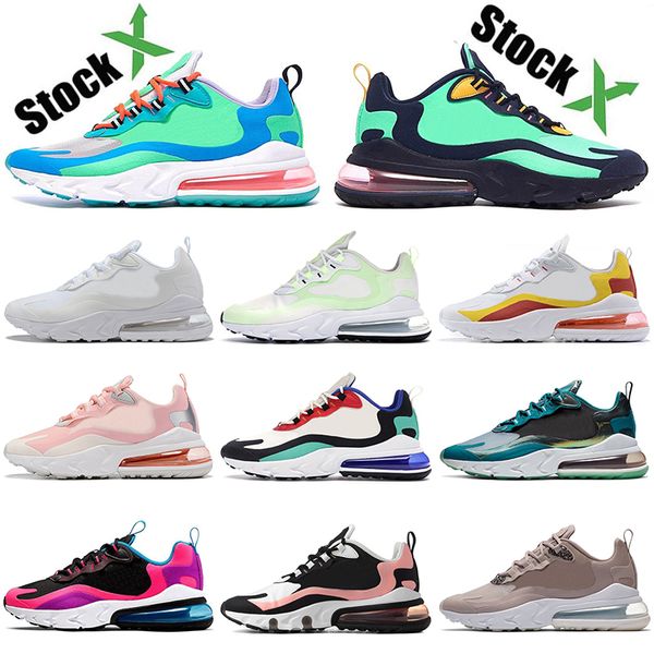 

2020 new arrival youth fashion running shoes react electro green with yellow beige designer trainer sneaker for men women size 36-45