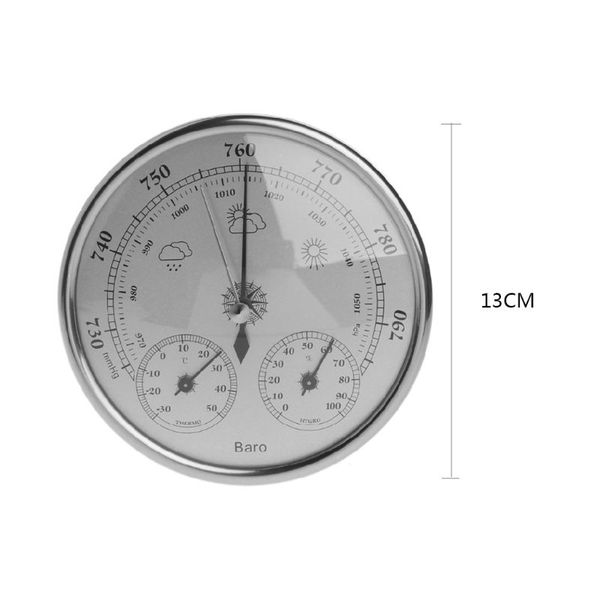 

130mm atmospheric pressure temperature hygrometer weather station three-in-one barometer film metal box barometer 40je household thermometer