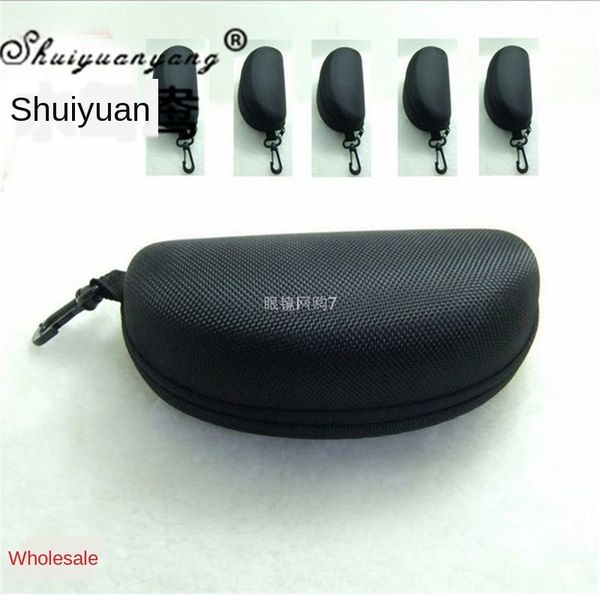 

black sun case glasses case adhesive hook zipper box anti-pressure large glasses box