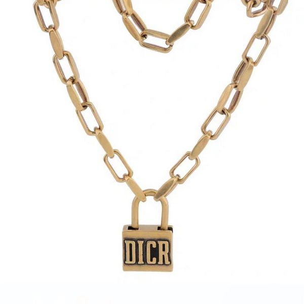 

vintage lock luxury pendant necklace for women hip hop style lock chain necklace gift for love famous necklace jewelry accessories, Silver