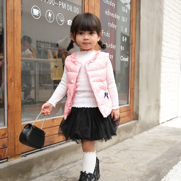 

baby girls winter cotton vest children's clothing retail thin waistcoats stand girls seeveless outerwear kids vest for girl, Camo