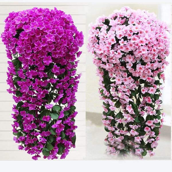 

hanging artifical violet decor plant art for home purple 1 bunches