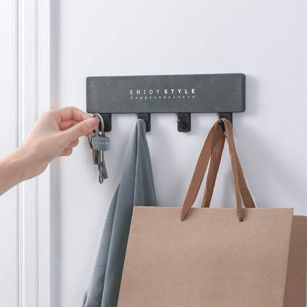

wall-mounted coat rack self-adhesive bathroom hat towel decorative key bags hook self-adhesive hook