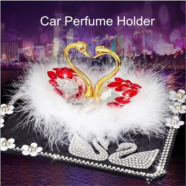 

2020 christmas gift car interior decorations creative car supplies home crystal swan perfume seat