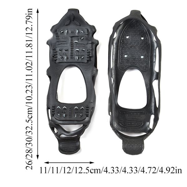 

1 пара walking противоскользящие обувь ice gripper winter 24 зубные ice claw snow бахилы открытый экологичные черный аксессуары для обуви, Black;blue