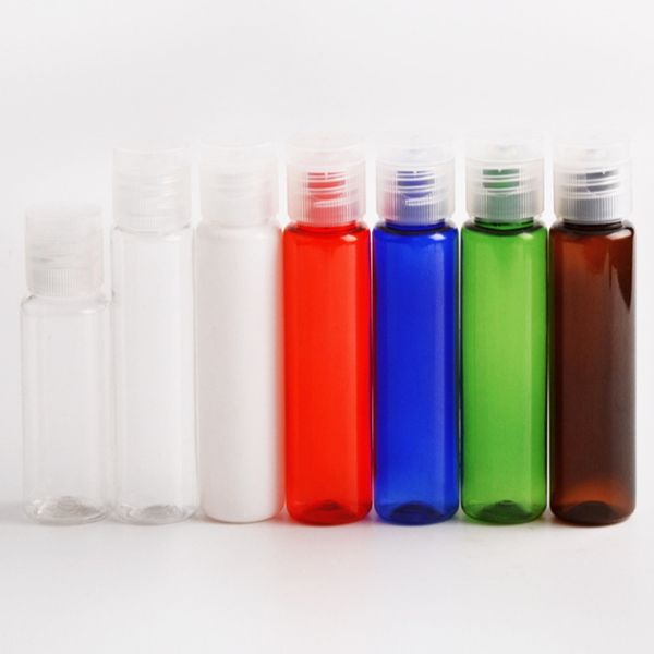 rápido 30ml transporte cores sortidas Reabastecimento de plástico garrafas PET frasco da amostra com fácil flip garrafas tampão