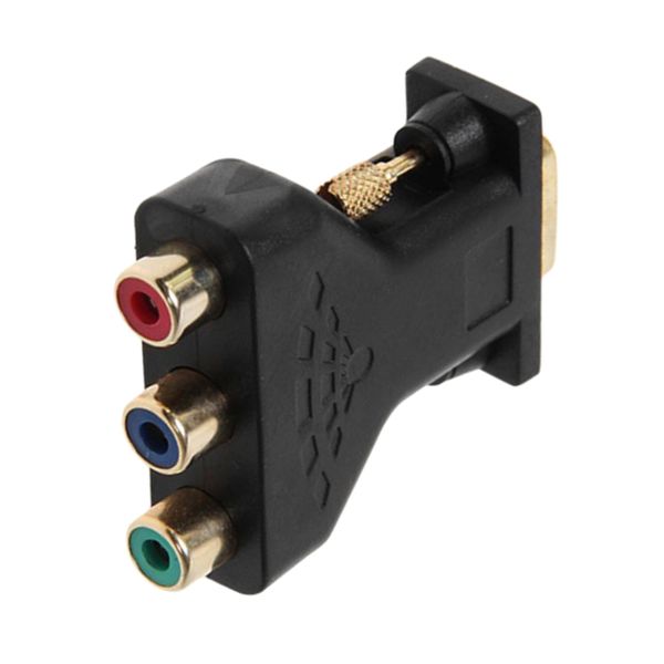 

3 rca rgb видео женский для 15-контактный разъем vga мужской компонентного видео jack adapter black