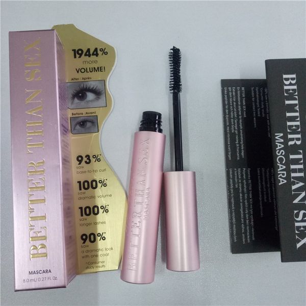 

120pcs/lot dhl better than mascara makeup lash black long lasting waterproof eyes mascara 8ml aluminum tube mascara