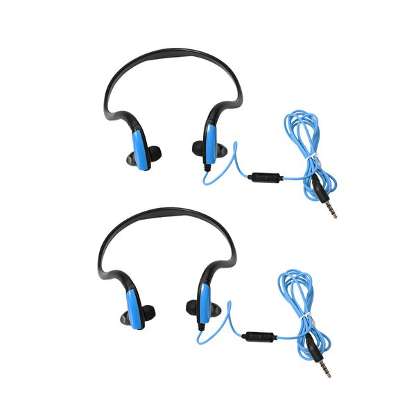 

2xsports in ear earphones wired stereo neckband earbuds gym running headset