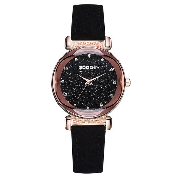 

fashion simple without numeral scale starry beautiful popular relojes para mujer dial dial quartz new female watch, Slivery;brown