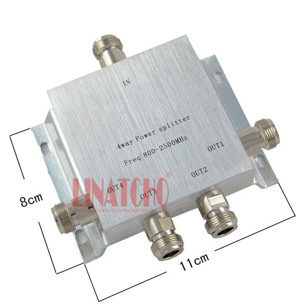 

4 ways n female type gsm 3g 4g wifi 800-2500mhz repeater microstrip antennas power splitter divider n female