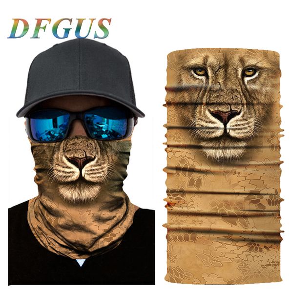 

3d animal seamless magic neck gaiter face mask balaclava shield camping cycling fishing biker bandana headband scarf men women, Blue;gray