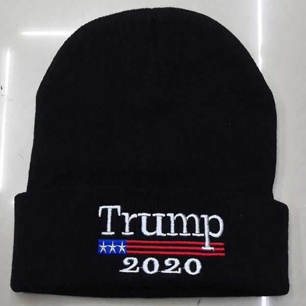 

autumn winter trump 2020 embroidery beanie hats women men cool winter warm ski hat usa flag hip hop caps knit skullies bonnet