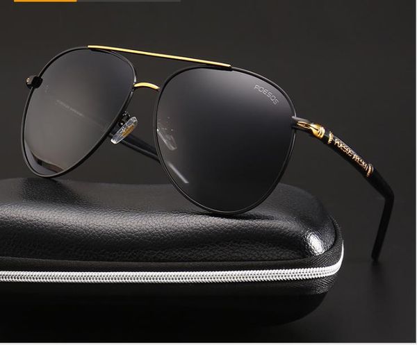 

metal polarized sunglasses male double beam sunglasses sunshade glasses frame glasses frog mirror, White;black