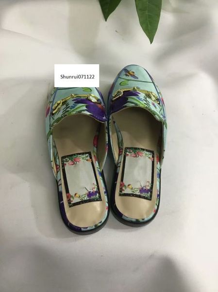 

original box 423513 princetown designer men's and women's slippers slippery metal buckle beach slippers soft shoeslovers shoes siz