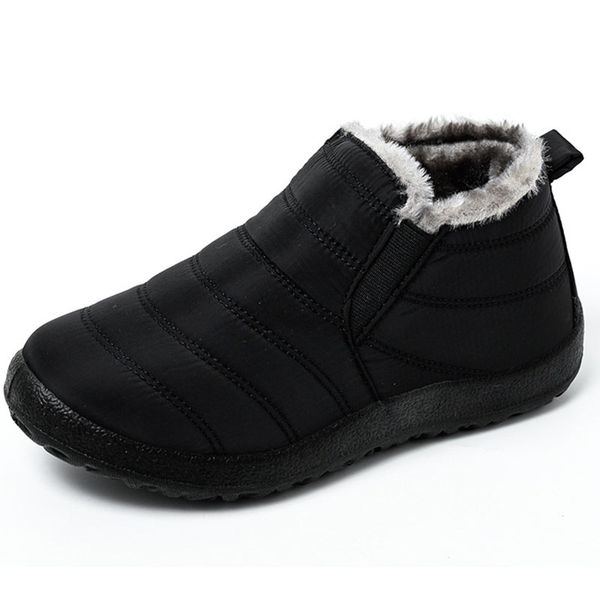 

women winter boots couples snow boots women ankle shoes fashion winter women shoes ladies ankle boots waterproof shoes, Black