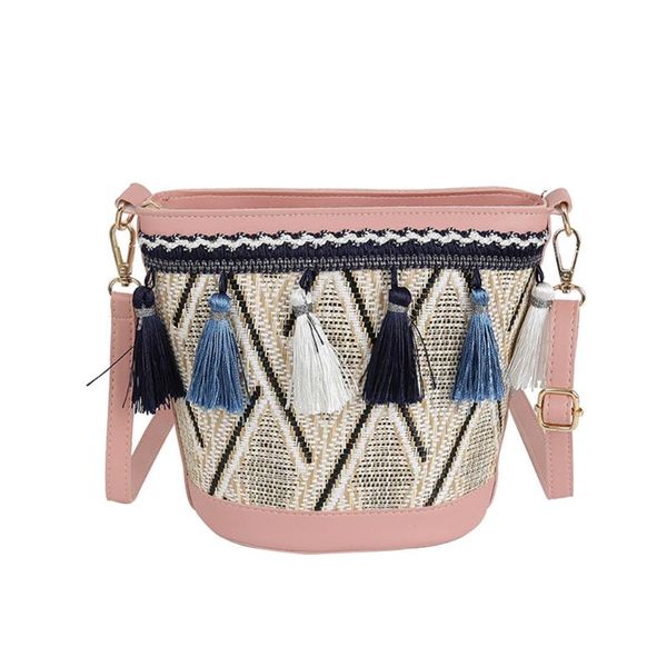 

женщины vintage бич соломы сумка этническом стиле ribbon кисточкой бич сумка весна и лето высокое качество 0109