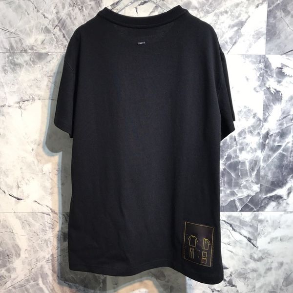 

19ss france solid simple t shirt business classic высококачественная футболка мода спорт с коротким рукавом мужчины женщины летняя уличная ф, White;black