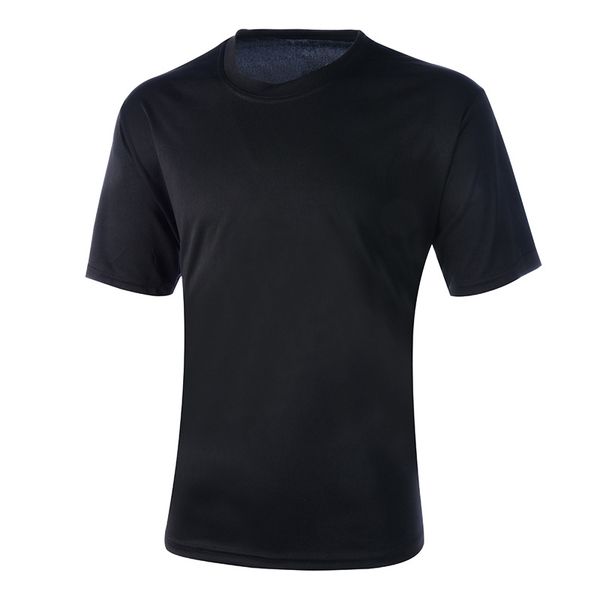 

calofe men running t shirt solid o-neck fitness gym workout shirts summer breathable male long sleeve t-shirts 2018 sportswear, Black;blue
