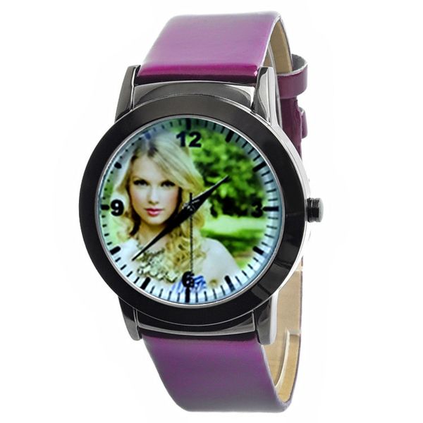 

a3312w lady watch print with your own picture design logo watch dial printing custom clock women fashion sport creative gift, Slivery;brown