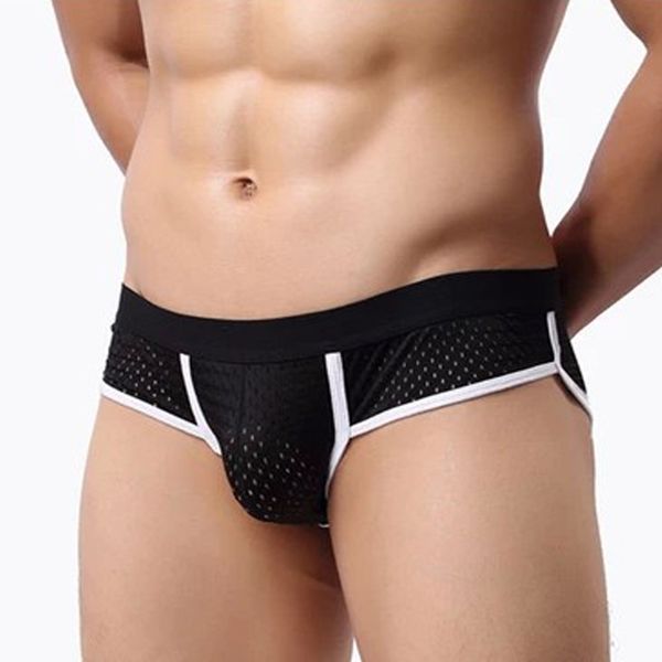 

dewvkv low waist men underwear briefs cotton breathable mens bikini brief cueca gay underwear for men slip hombre zhq, Black;white