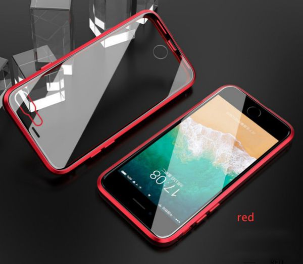 

designer magnetic phone case double tempered glass all inclusive phone case for iphone xs max xr phone case high quality