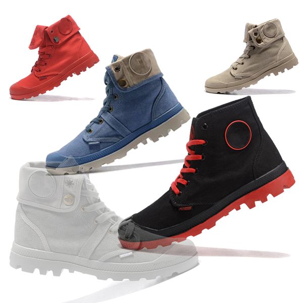 

2019 warm original palladium brand boots casual trainers mens women luxury ace boot women men designer sports red white winter sneakers, Black